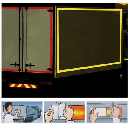 Cinta reflectante de autoevaluación de autoadhesivo pvc prismático para camión 