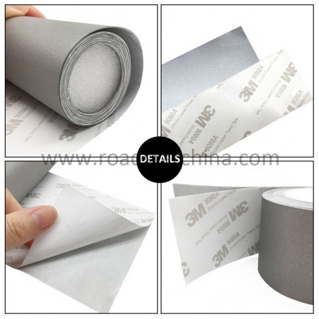 Custom High Silver TC Self-Adhesive Reflective Fabric Sticker For Safety,Jackets ,Bike 