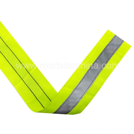 5 cm Orange/Yellow Safety Ribbon Tape Reflective Webbing Sew On Reflective Tape For Clothing 